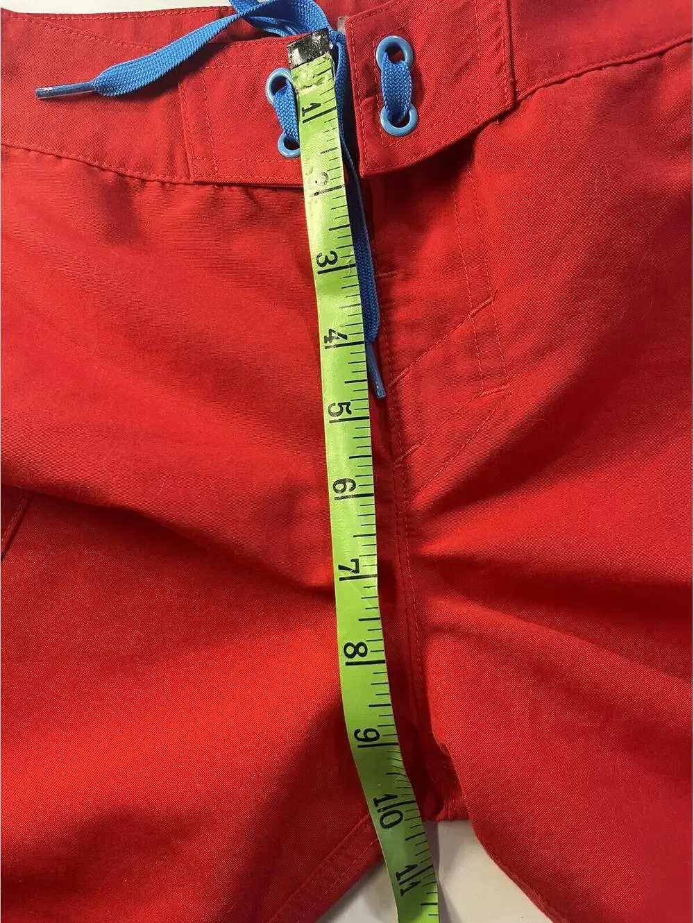 Under Armour Swim Board Shorts Red with Blue Drawstring & Logo Unlined Trunks